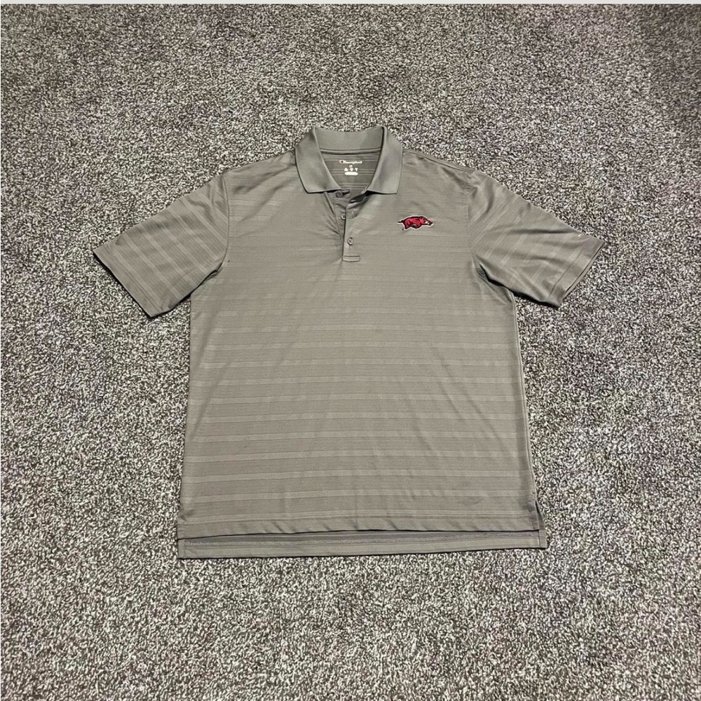 Champion Gray Polo Shirt with Logo